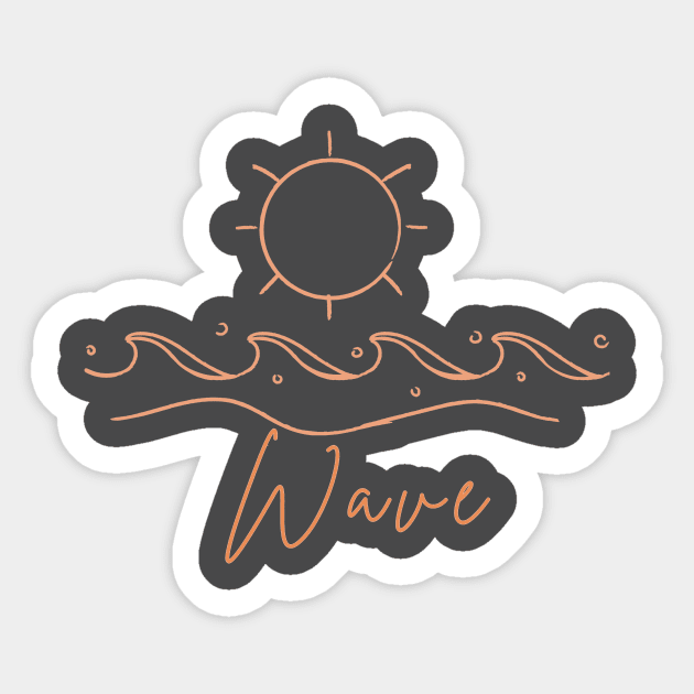 Wave Sticker by Minimalistee